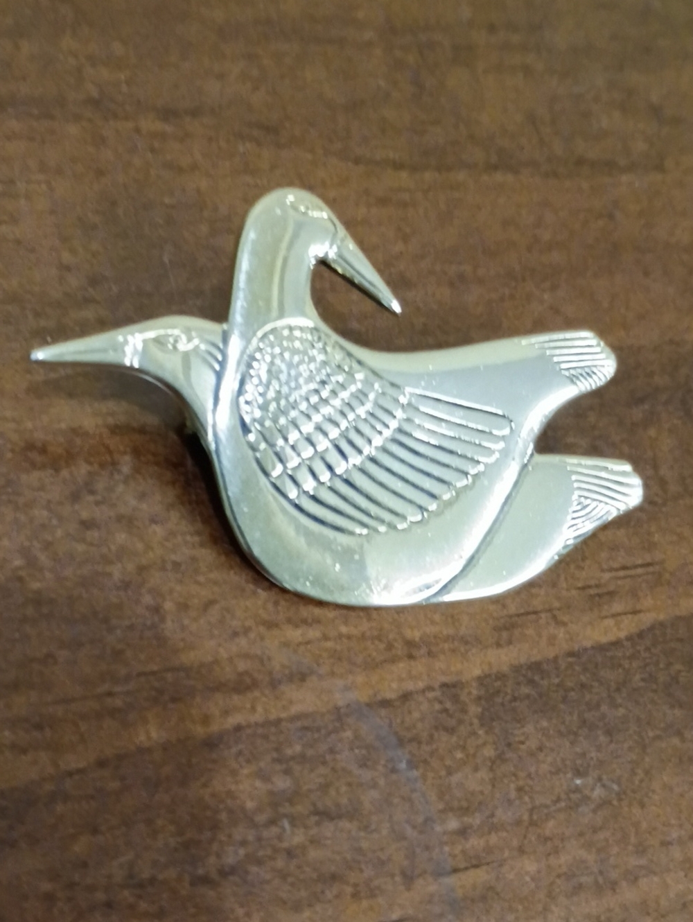 Laurel Burch Gold Doves Brooch - Vintage!
